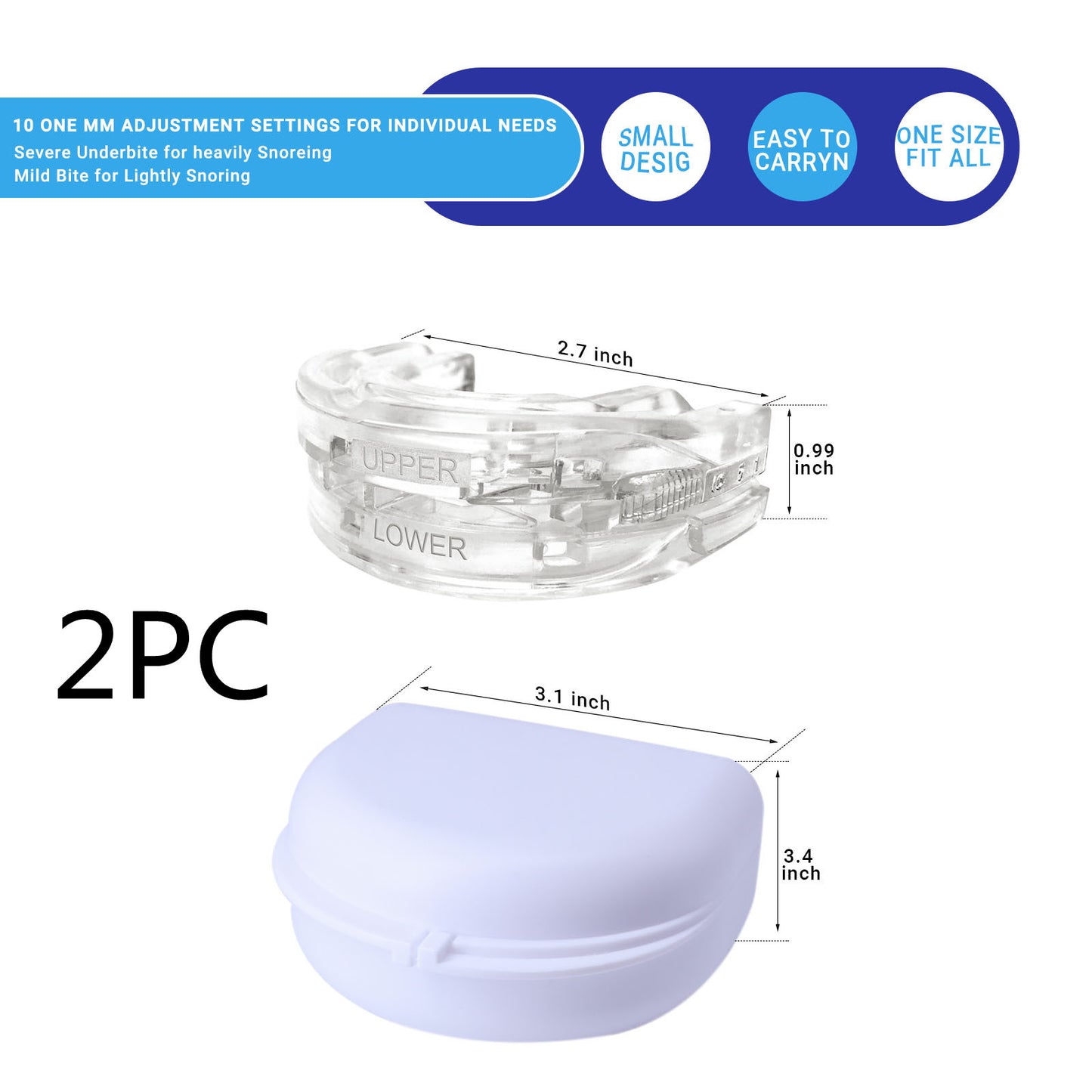 Combat snoring with our Adjustable Braces Mouthpiece—max comfort, minimal noise for a restful night's sleep! image 6