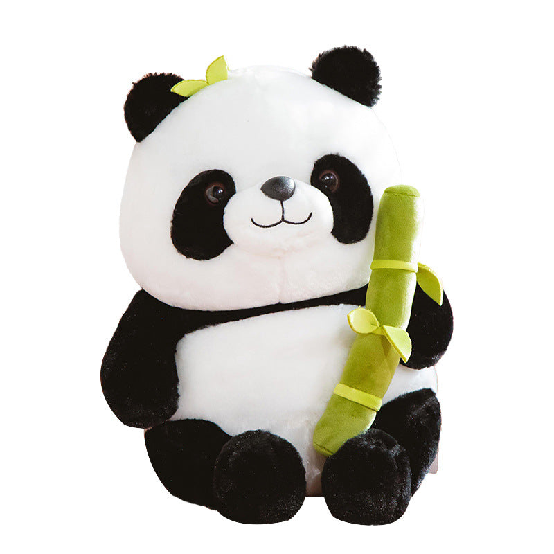 Bamboo Tube Flower Panda Pillow, Simulated Comfort