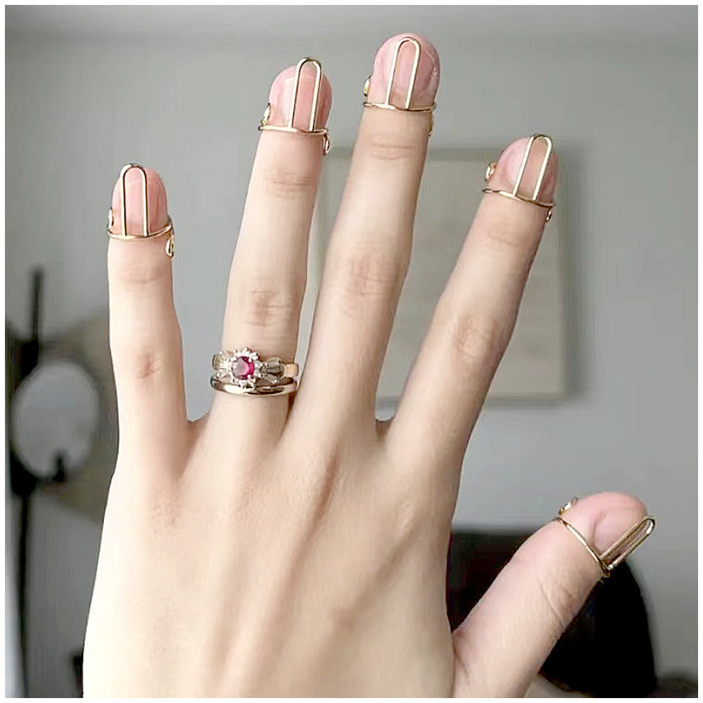 "Elevate your style with Yuchimagic's chic Nail Rings—unique accessories for a trendy and edgy look."