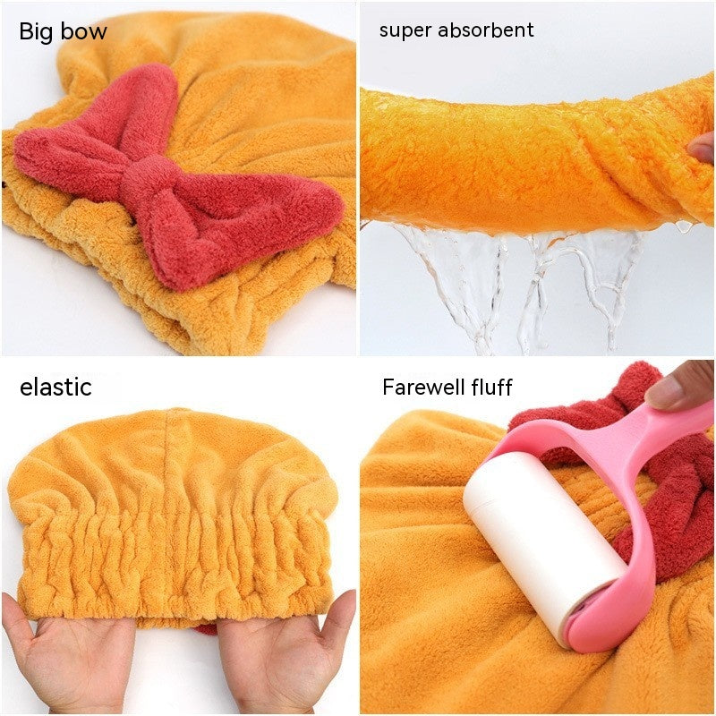 "Upgrade your routine with our chic Hair Drying Bow Shower Cap – ultimate style meets functionality!"