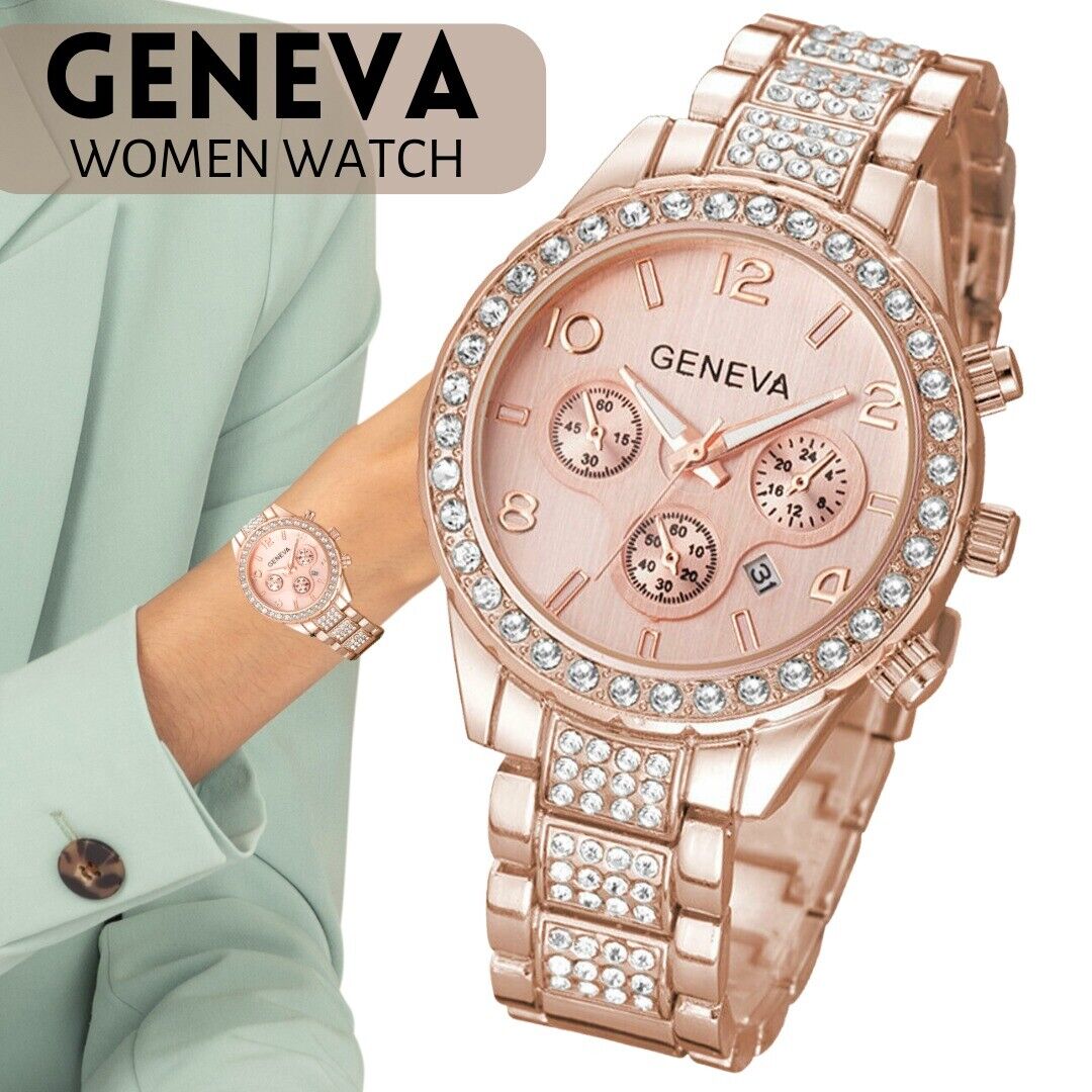 Waterproof Crystal Quartz Women's Luxury Watch