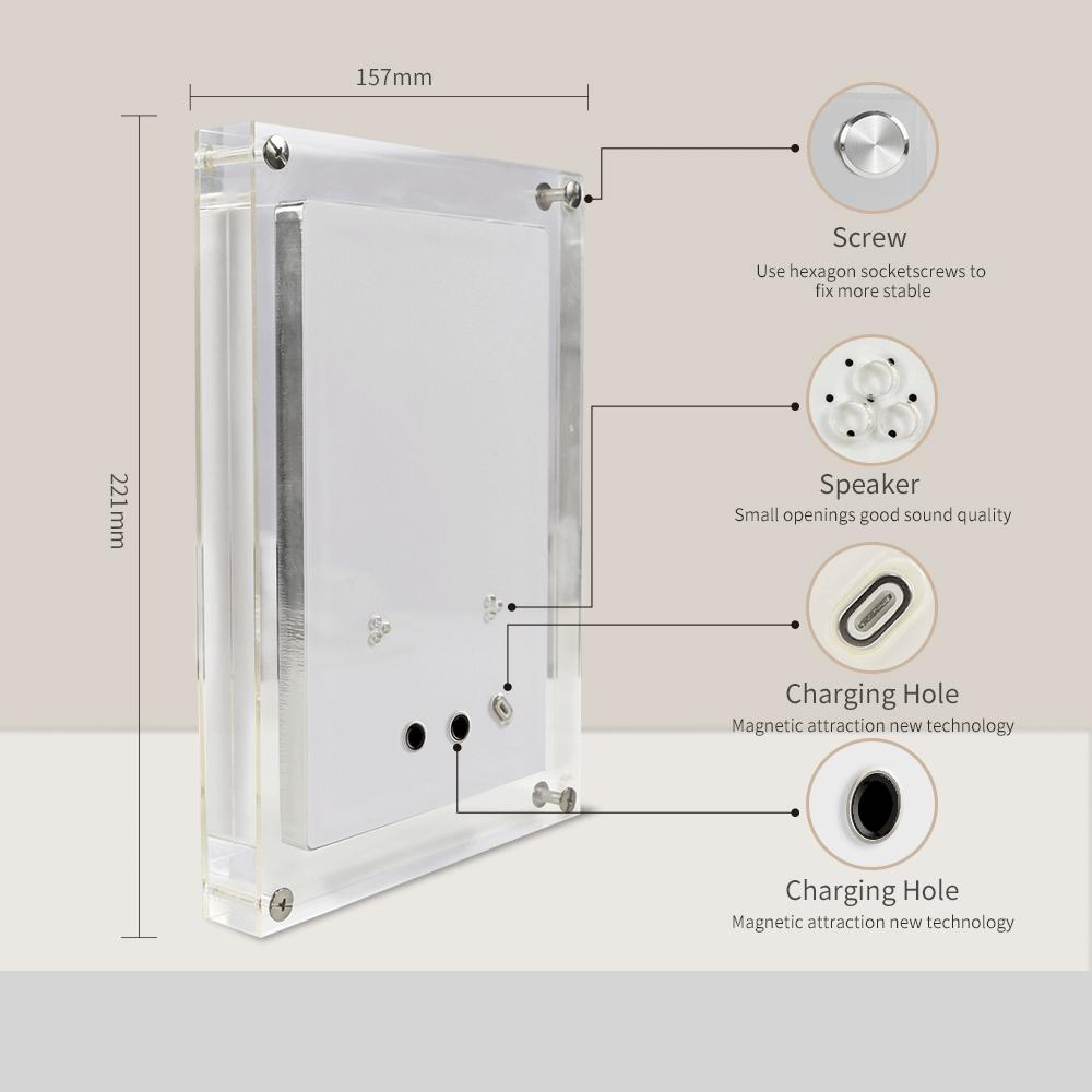 "Elevate memories with our Acrylic Digital Photo Video Frame – modern elegance for cherished moments."
