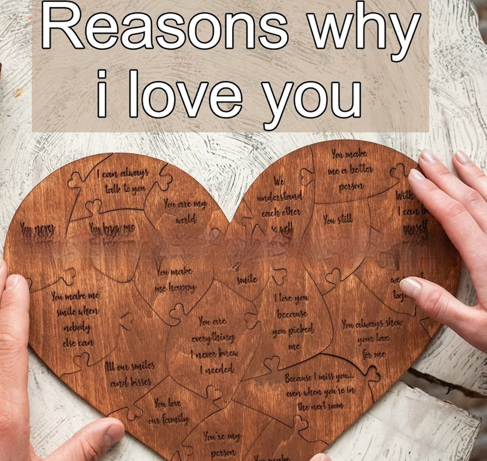 Romantic Love Jigsaw Puzzle Wedding Anniversary For Wife/Husband Birthday Gifts, Valentine's Day Gift