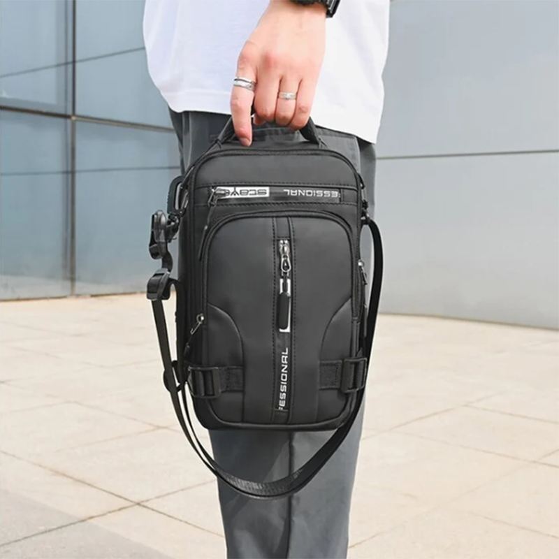 "Multifunctional Crossbody Bag Backpack: Stylish and practical accessory for men on-the-go."