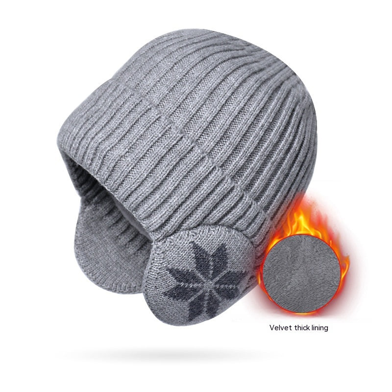 Men's Thickened Fleece-Lined Woolen Cap