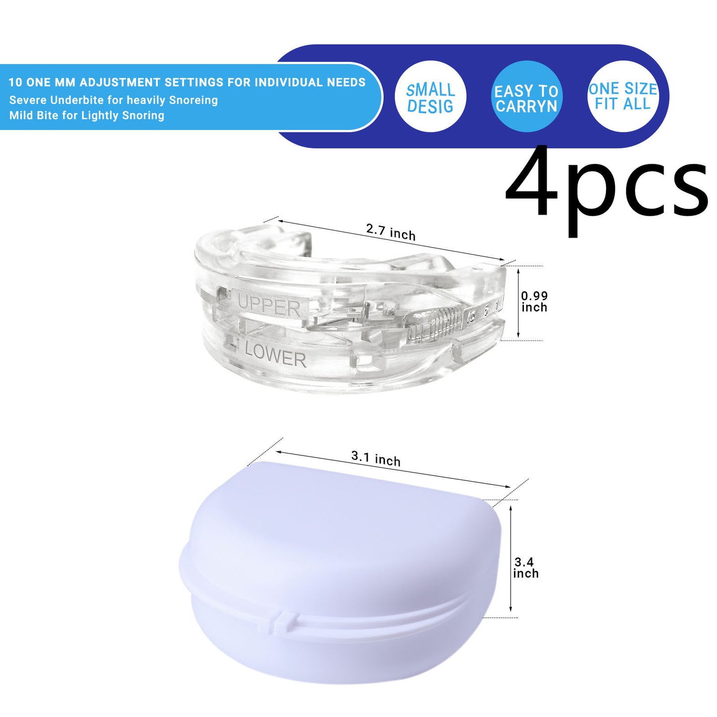 Combat snoring with our Adjustable Braces Mouthpiece—max comfort, minimal noise for a restful night's sleep! image 12