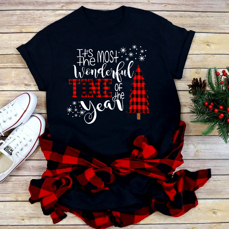 Festive Foreign Trade Christmas Tree T-shirt for Men and Women - celebrate the season in style! image 20