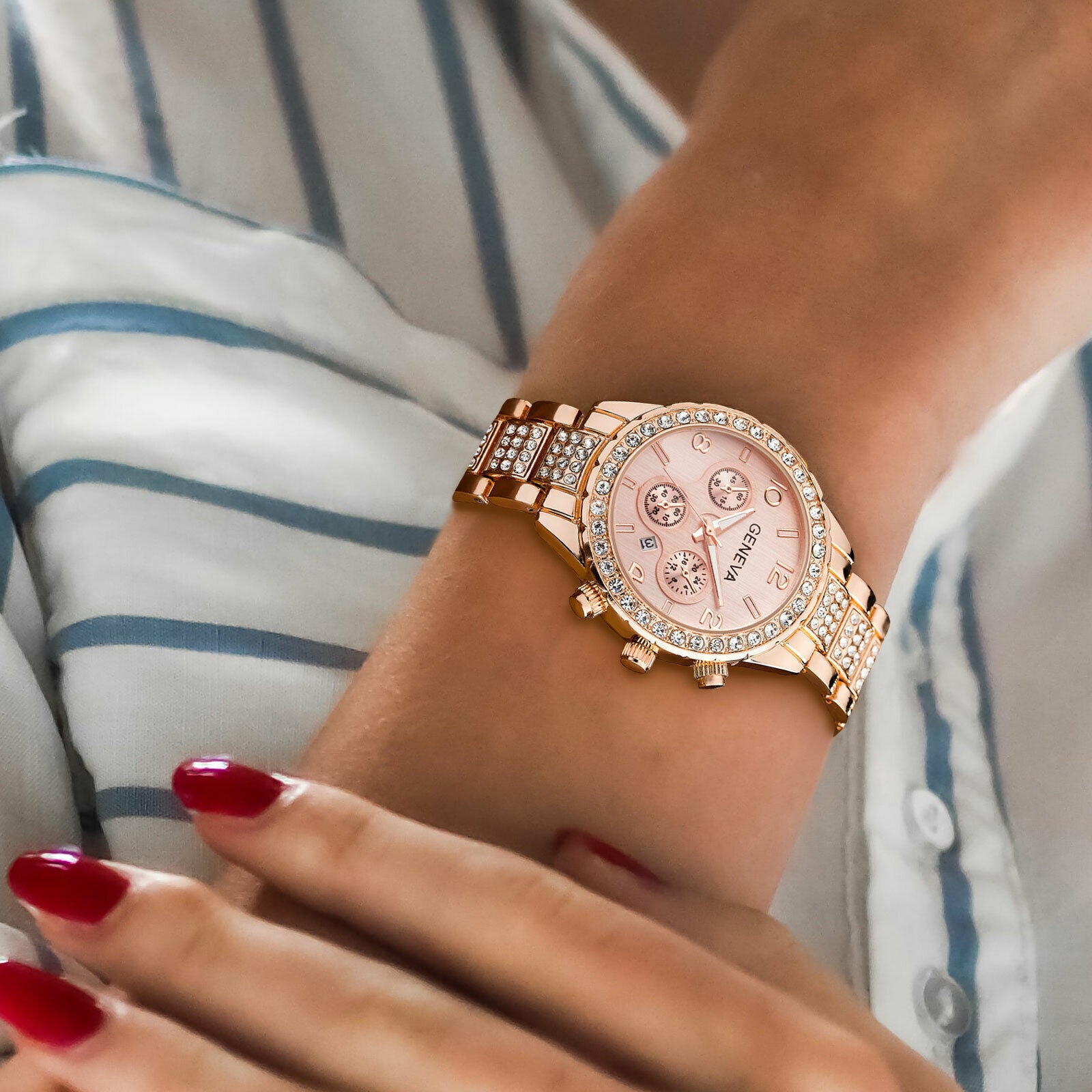 Waterproof Crystal Quartz Women's Luxury Watch