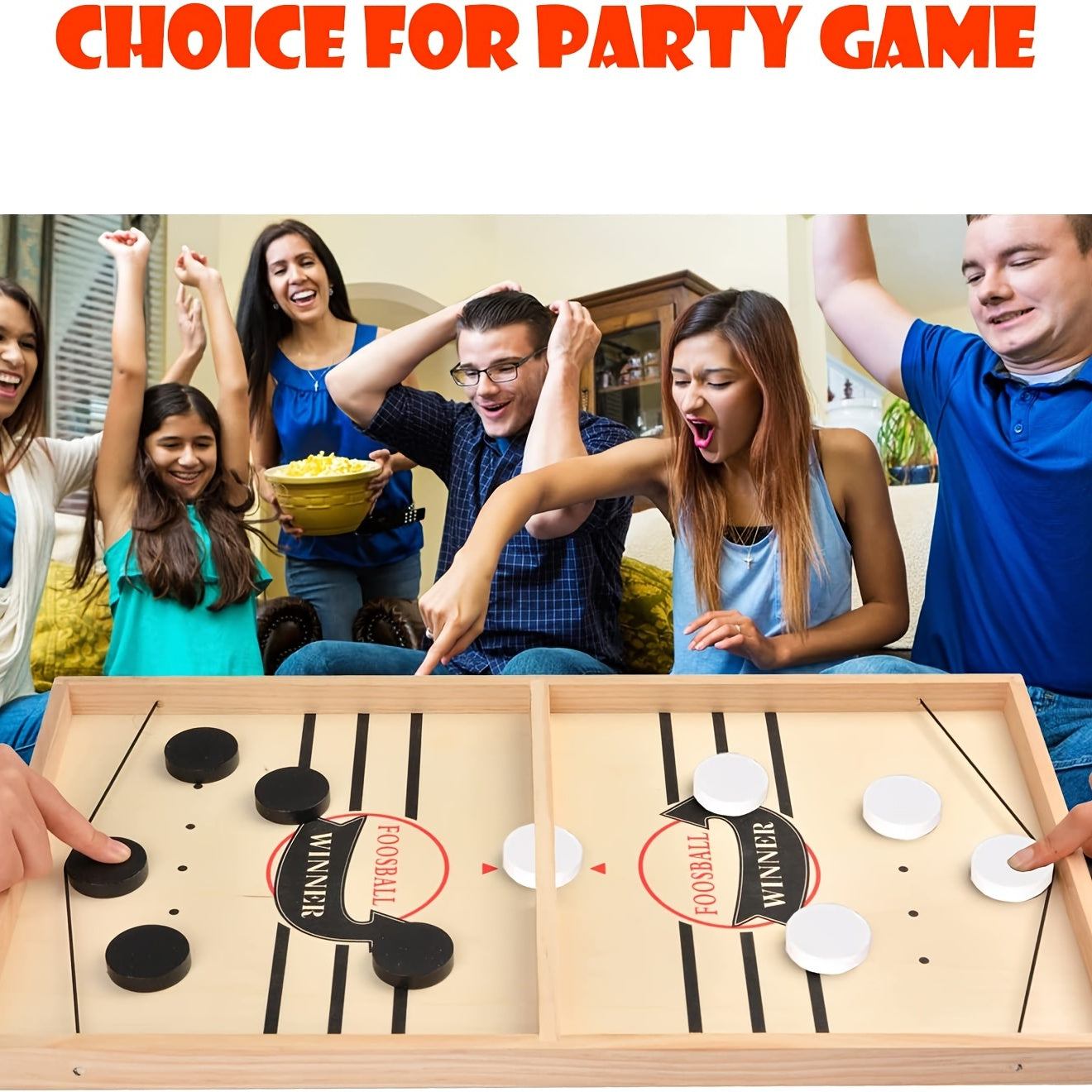Wooden Sling Puck Game, Family Fun for All Ages