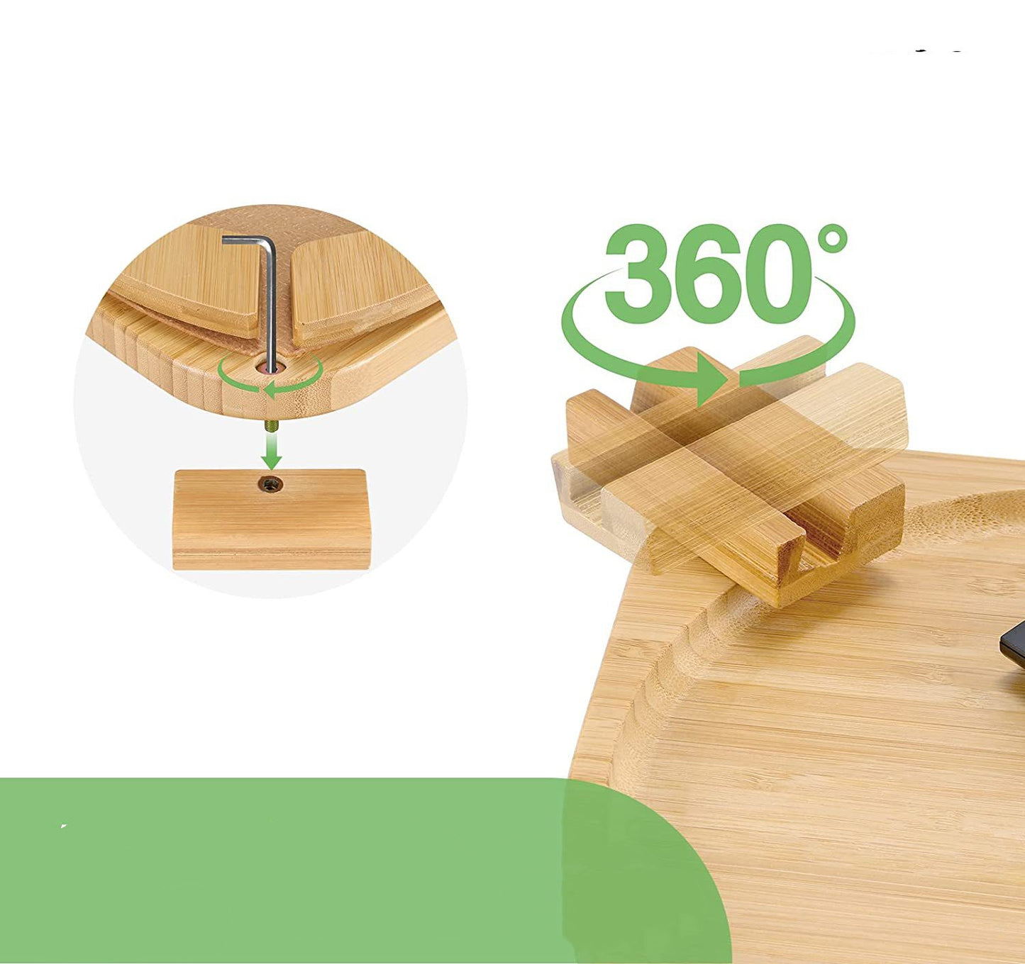 "Upgrade your space with our Non-Slip Wooden Table Couch Tray – a functional blend of style and convenience."