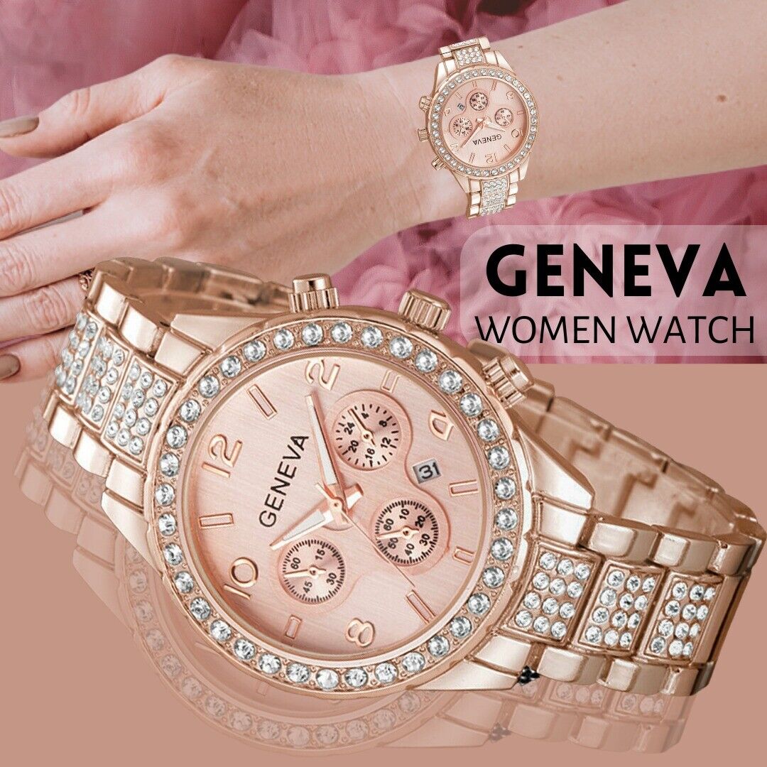 Waterproof Crystal Quartz Women's Luxury Watch