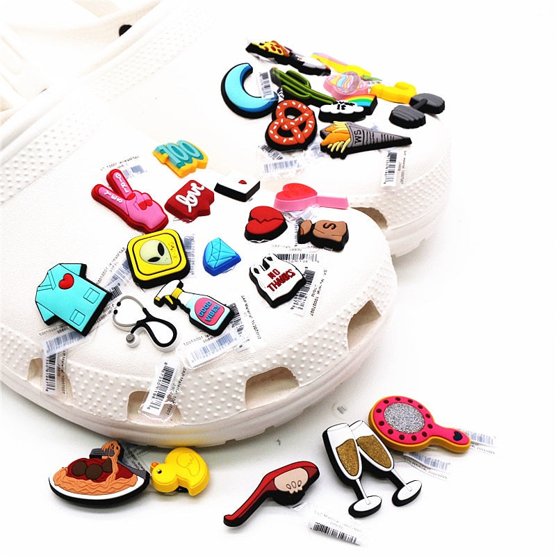 31 Kinds of Fitness Medical Food Shoe Charms Accessories