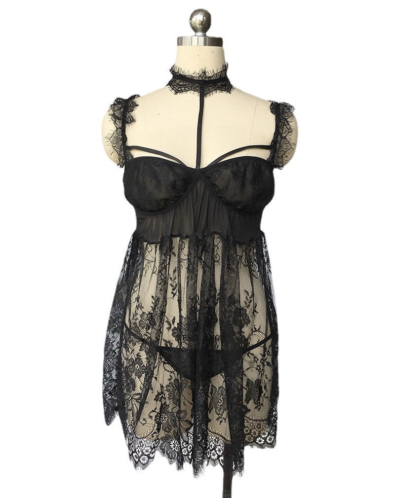 Pajamas plus Size Fat Women Sexy Lingerie Porno Erotic Dress