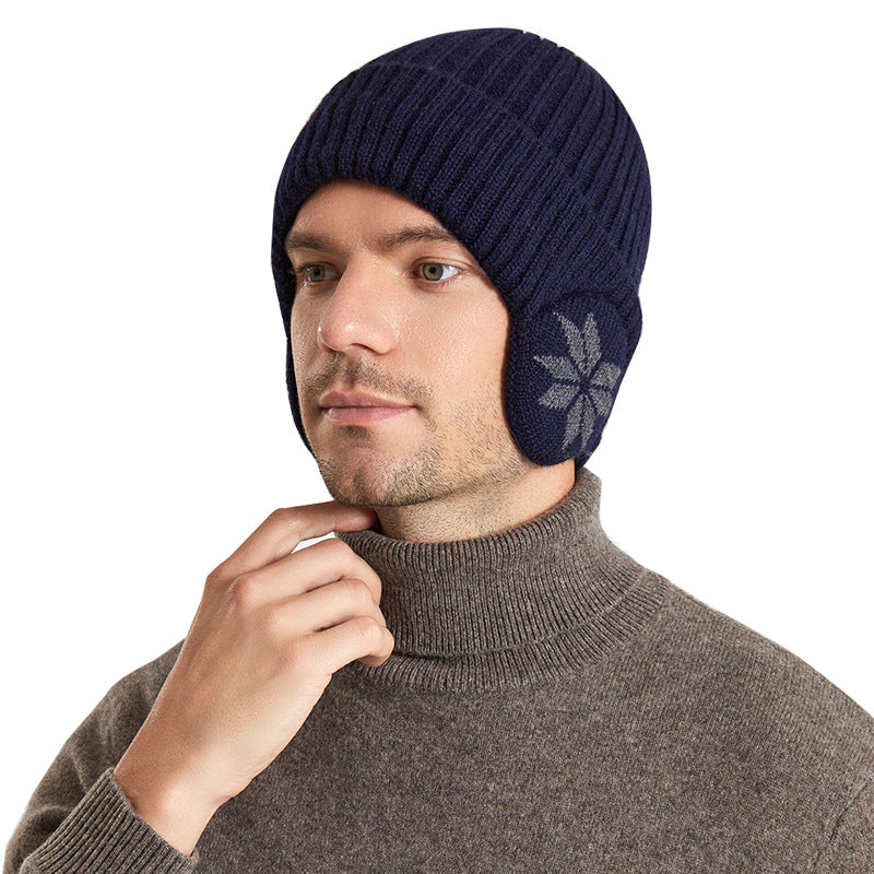 Men's Thickened Fleece-Lined Woolen Cap