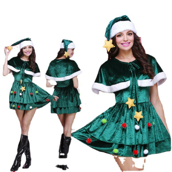 Radiate festive cheer in our Green Christmas Tree Dress—a merry blend of style and holiday spirit! image 3