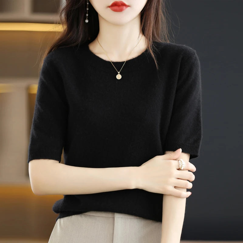 Spring & Summer New Short-Sleeved Cotton T-Shirts for Women