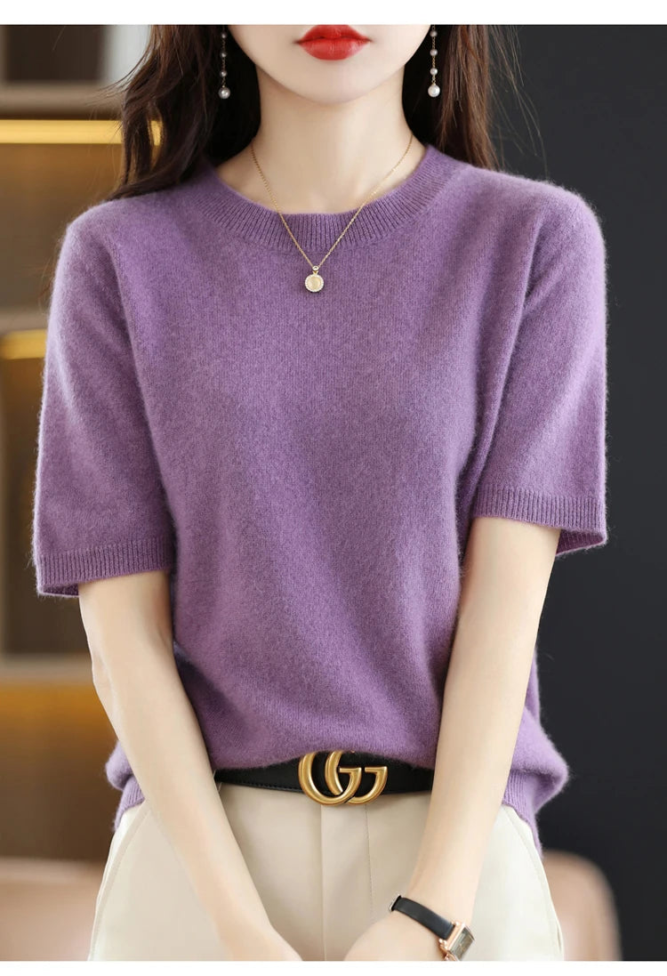 Spring & Summer New Short-Sleeved Cotton T-Shirts for Women