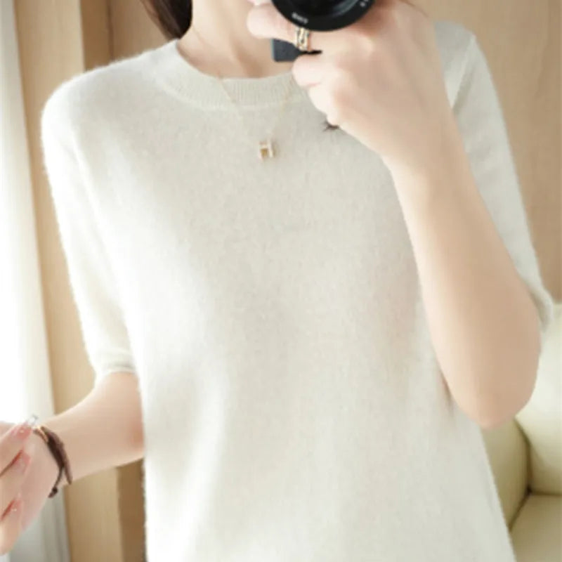 Spring & Summer New Short-Sleeved Cotton T-Shirts for Women