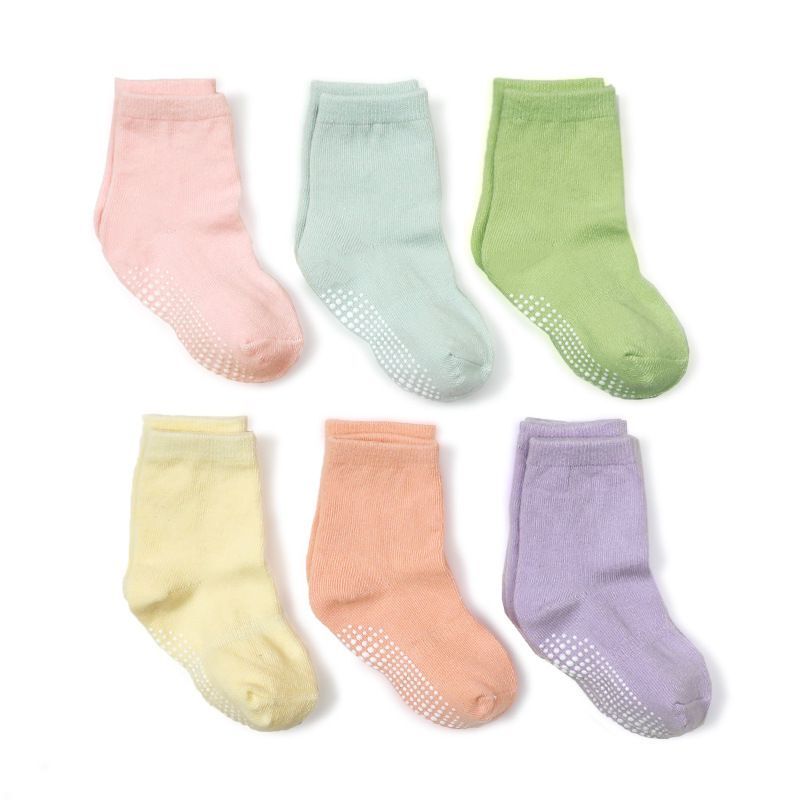 6 Pairs Children's Anti-slip Boat Socks for Boys 1-3 Years