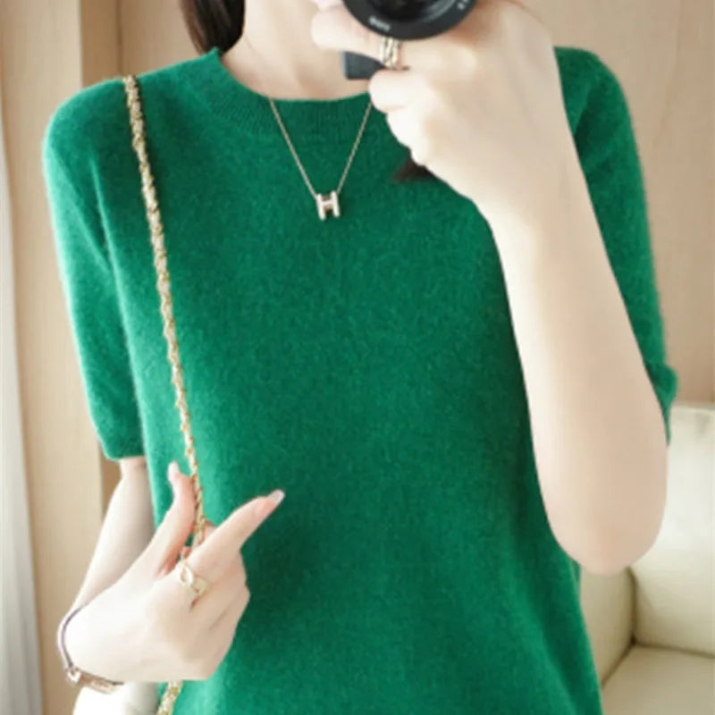 Spring & Summer New Short-Sleeved Cotton T-Shirts for Women
