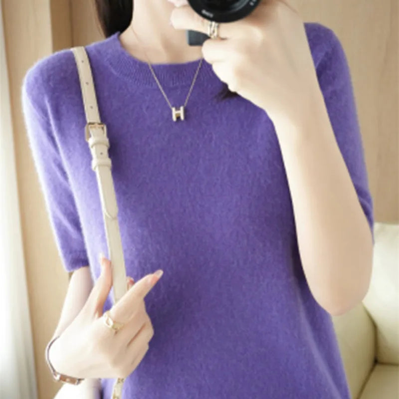 Spring & Summer New Short-Sleeved Cotton T-Shirts for Women