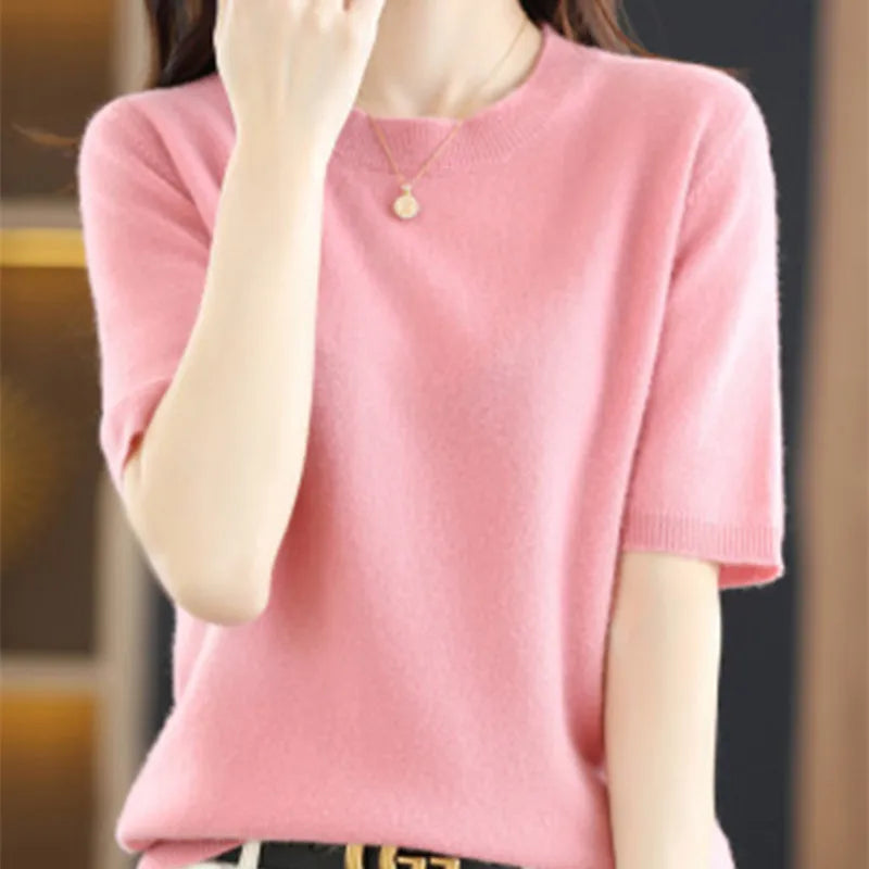 Spring & Summer New Short-Sleeved Cotton T-Shirts for Women
