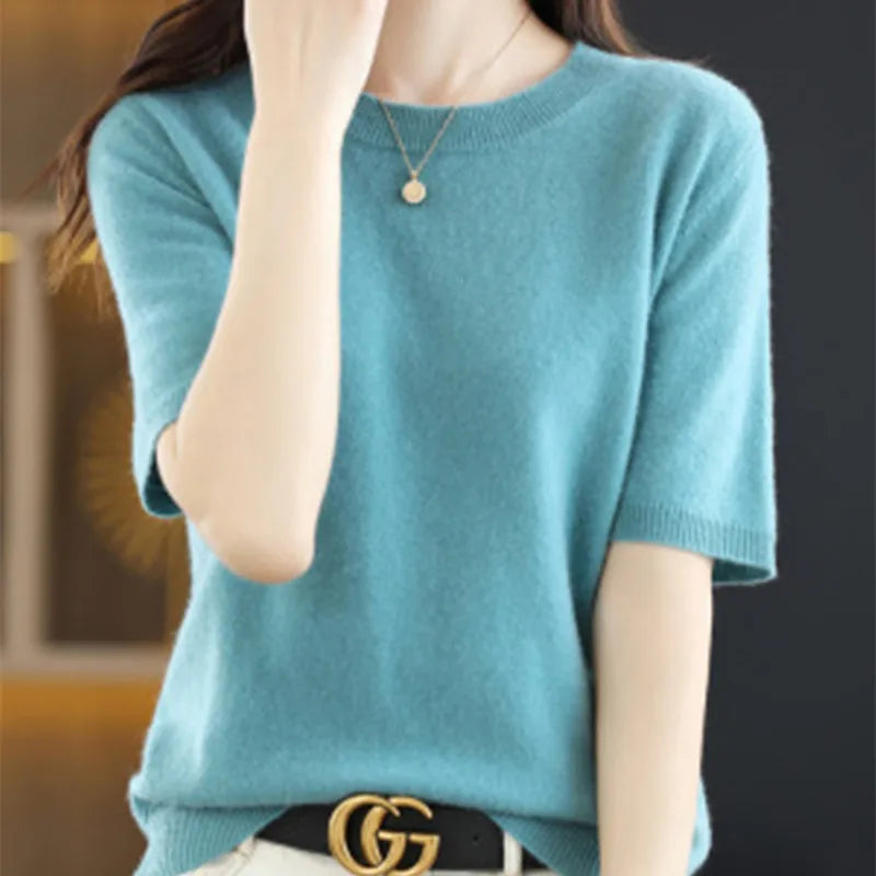 Spring & Summer New Short-Sleeved Cotton T-Shirts for Women