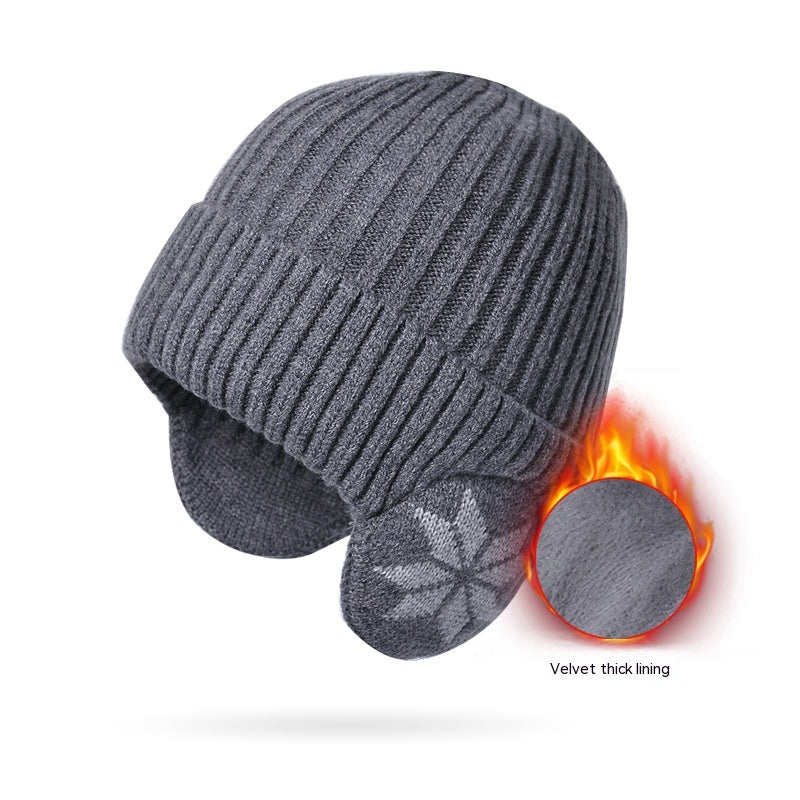 Men's Thickened Fleece-Lined Woolen Cap