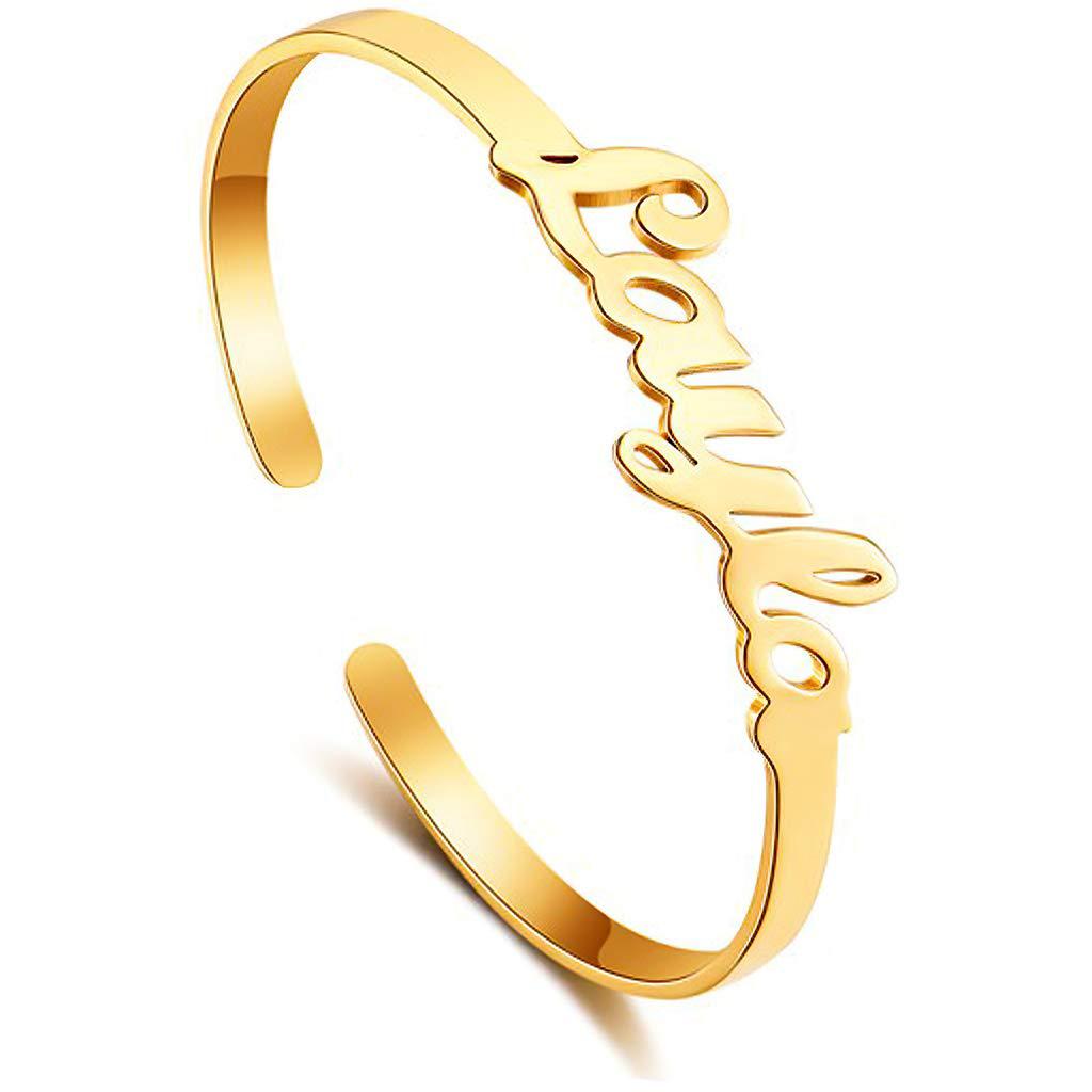 Customize your style with our stainless steel name bracelet—an elegant, personalized accessory for a unique touch.
