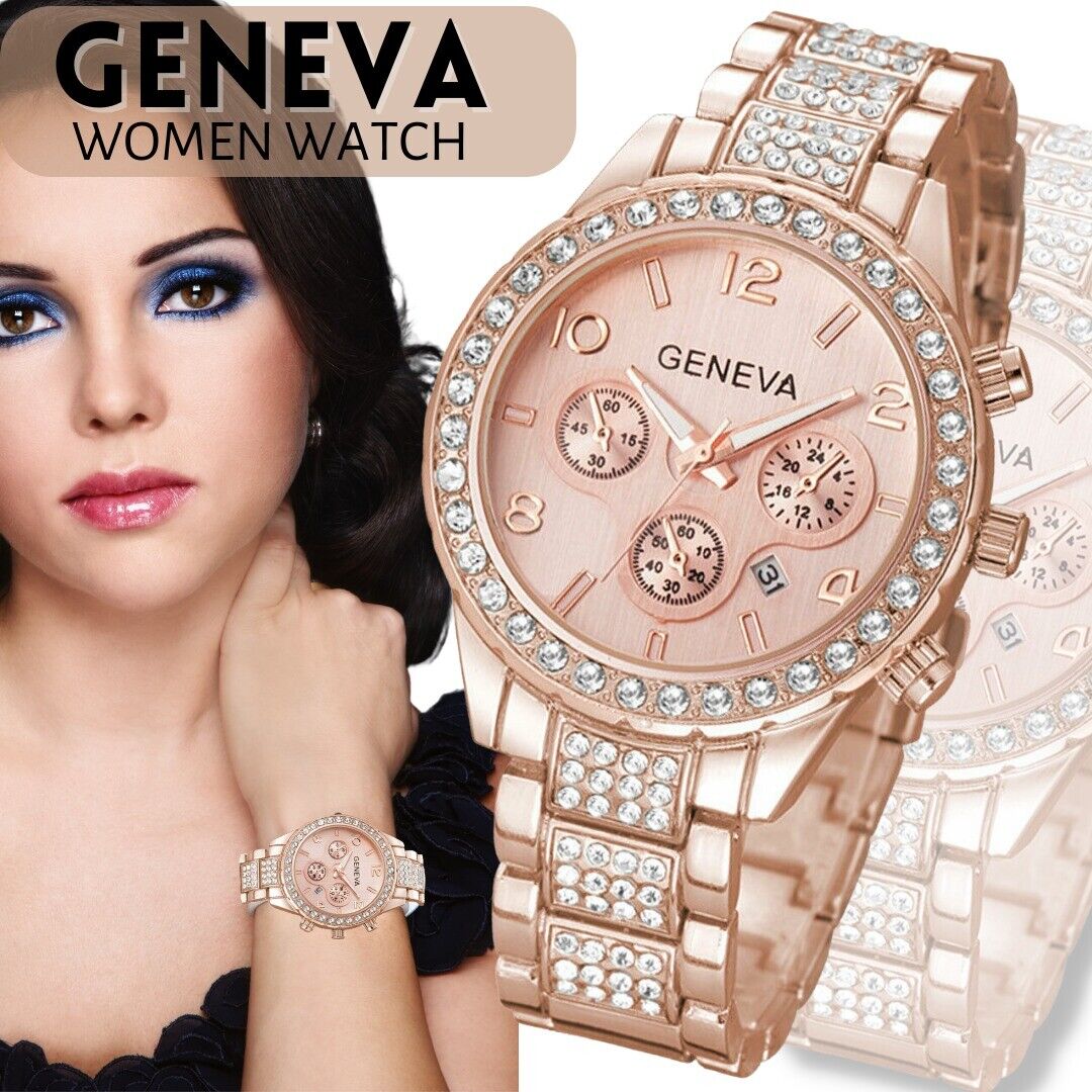 Waterproof Crystal Quartz Women's Luxury Watch