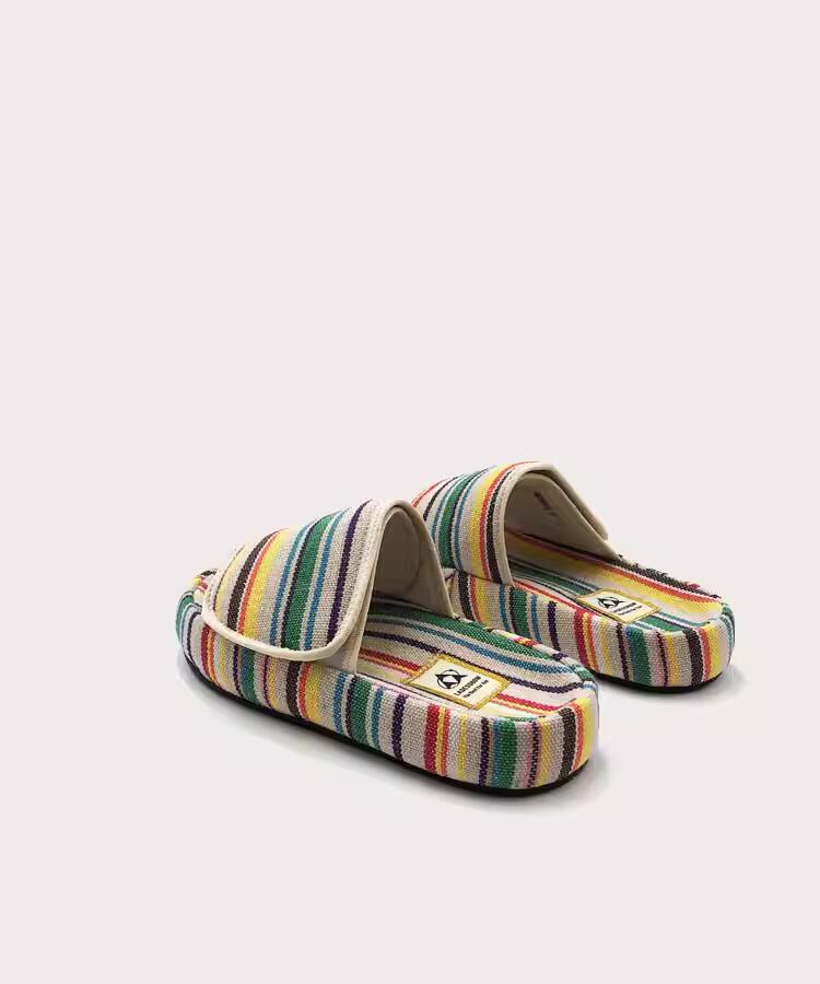 Summer Rainbow Canvas Outerwear Flip Flops