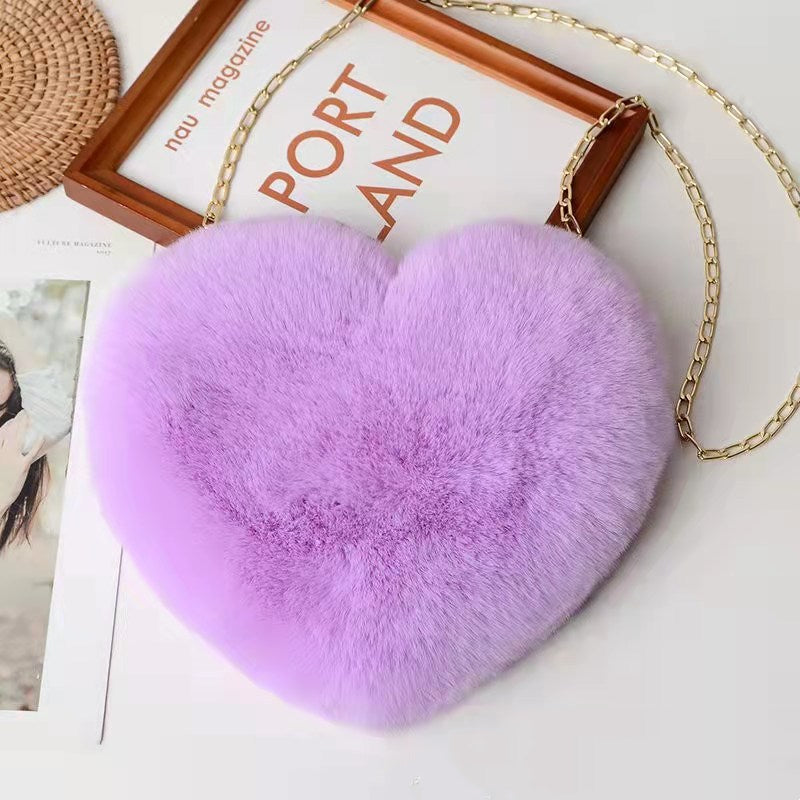"Elevate your style: Love Bags for Women with plush design and chic chain shoulder strap. "image 8
