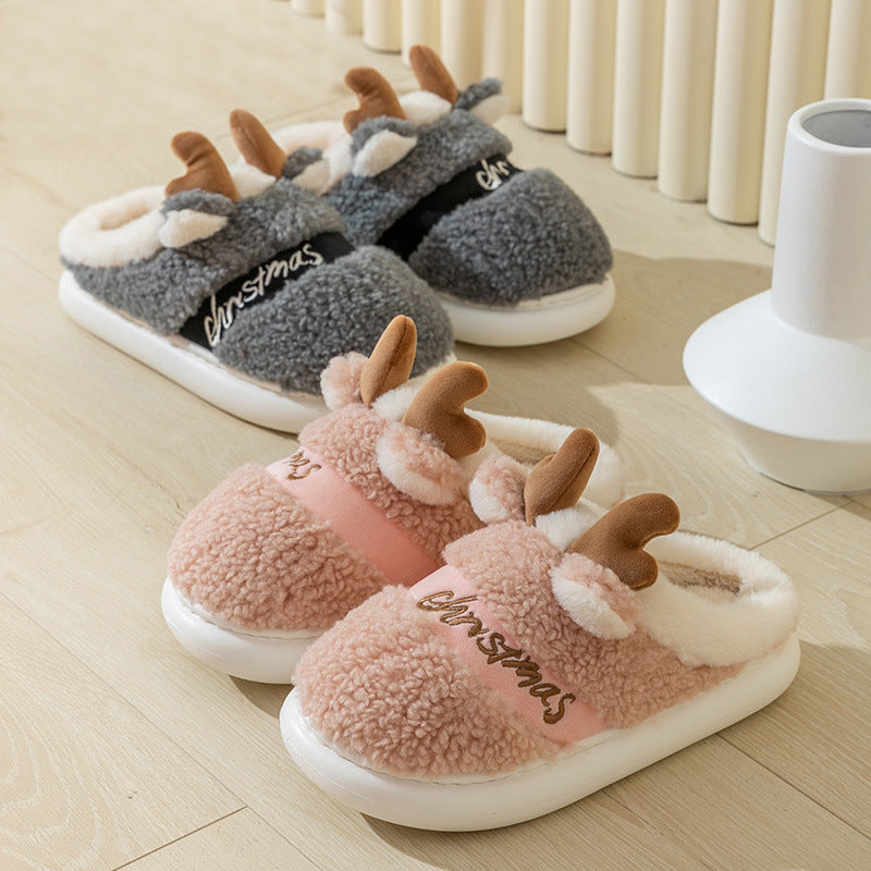 "Warmth and style combined: Christmas Elk Slippers for cozy winter nights. Perfect home comfort." image 3