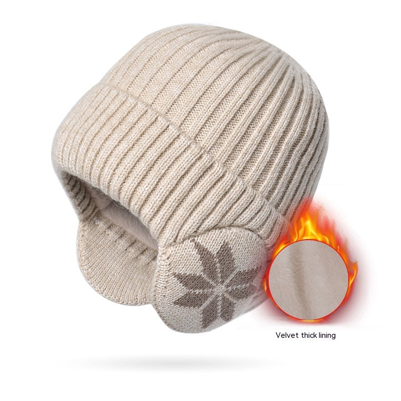 Men's Thickened Fleece-Lined Woolen Cap