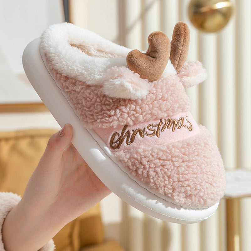 "Warmth and style combined: Christmas Elk Slippers for cozy winter nights. Perfect home comfort." image 4