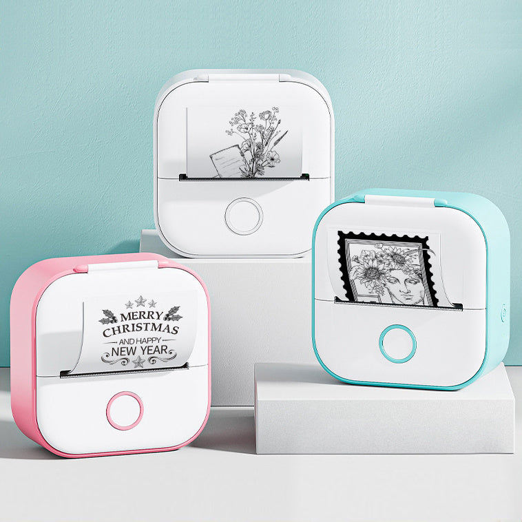 "Portable Mini Thermal Label Printer, Zebra Printer, Home Photo Printer for versatile and efficient printing."