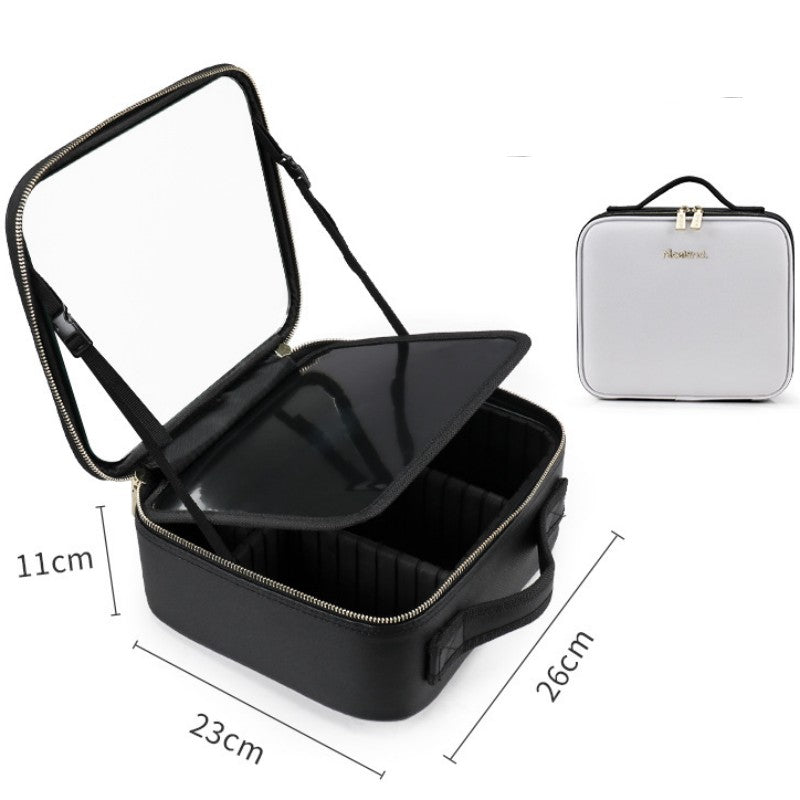 "Illuminate your beauty on the go with our Smart LED Cosmetic Makeup Travel Bag."