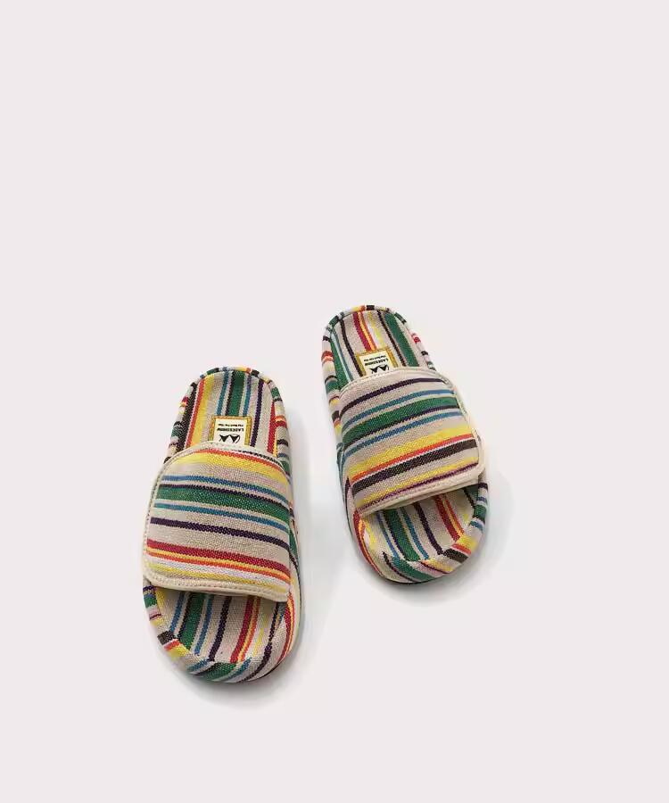 Summer Rainbow Canvas Outerwear Flip Flops