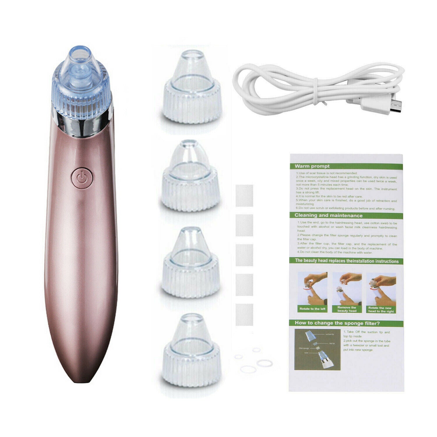 "Revitalize your skin with our Electric Blackhead Vacuum Pore Cleaner. Say goodbye to acne and blackheads!"