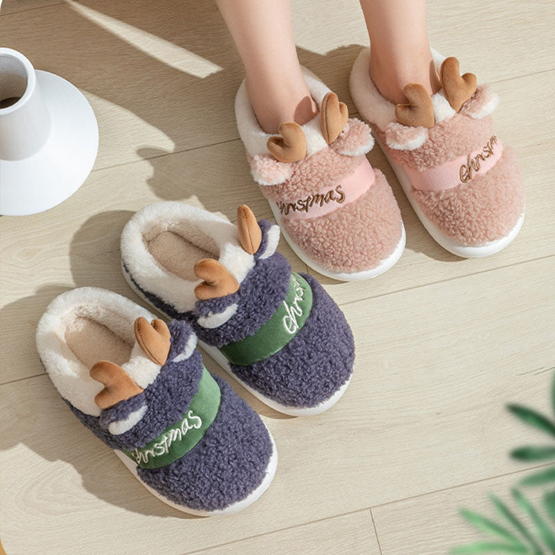 "Warmth and style combined: Christmas Elk Slippers for cozy winter nights. Perfect home comfort." image 8