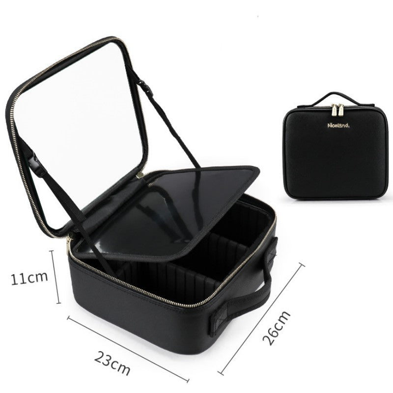 "Illuminate your beauty on the go with our Smart LED Cosmetic Makeup Travel Bag."