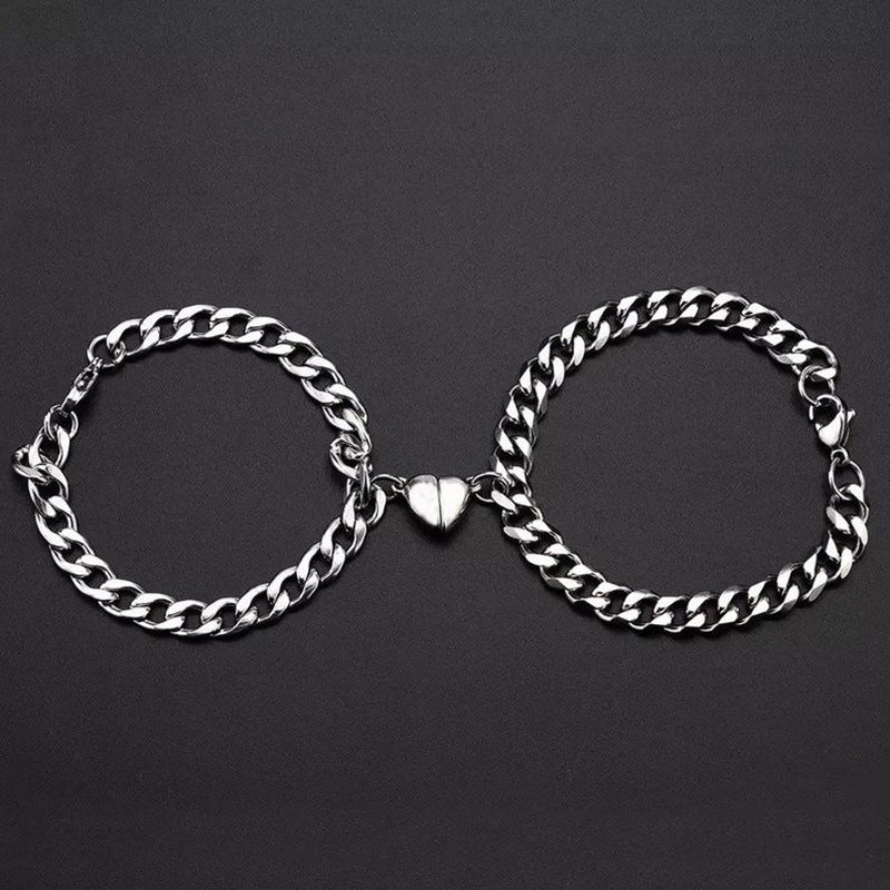 Europe And America Cool Style Love Bracelet Made Of An Old Pair Of Magnetite Lovers' Handwear