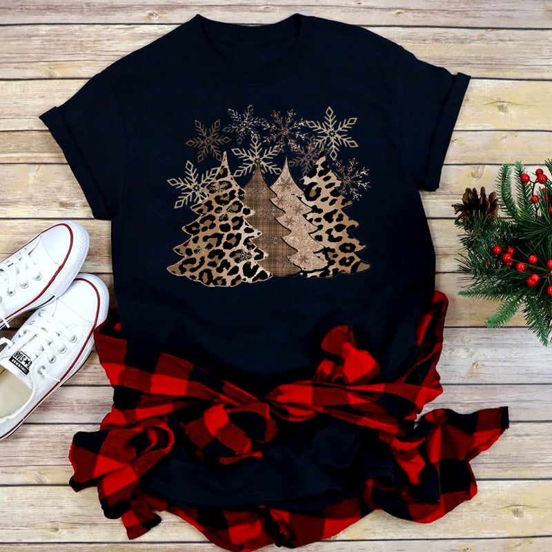 Festive Foreign Trade Christmas Tree T-shirt for Men and Women - celebrate the season in style! image 21