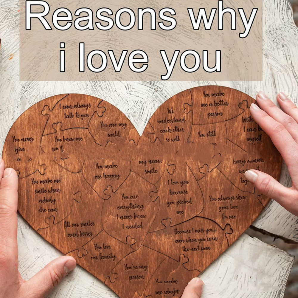 Romantic Love Jigsaw Puzzle Wedding Anniversary For Wife/Husband Birthday Gifts, Valentine's Day Gift