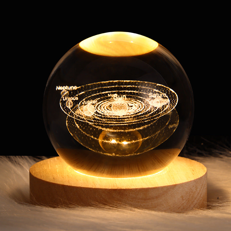 "Elevate your space with our enchanting LED Table Lamp - Galaxy Crystal Ball 3D Moon."