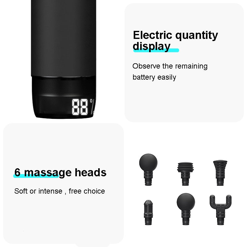 BOOSTER M2-12V LCD Display Massage Gun Professional Deep Muscle Massager