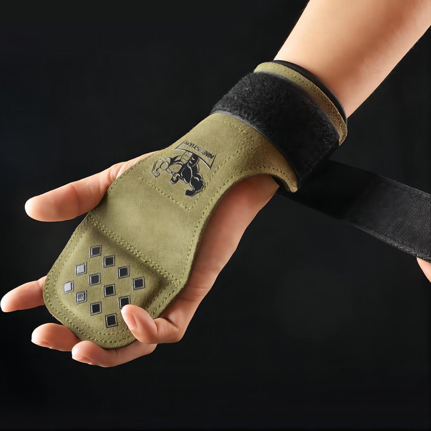 New Leather Gym Gloves Pull-ups Lifting Gymnastic Crossfit Anti-Skid Belt