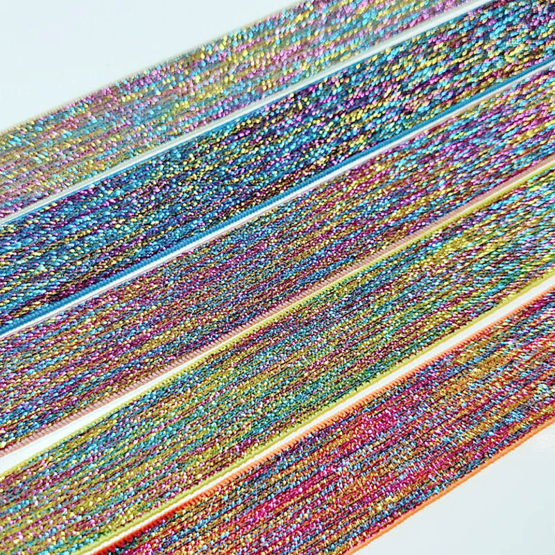 HL 22MM 2 Meters/lot Colorful Hot Stamping Elastic Bands