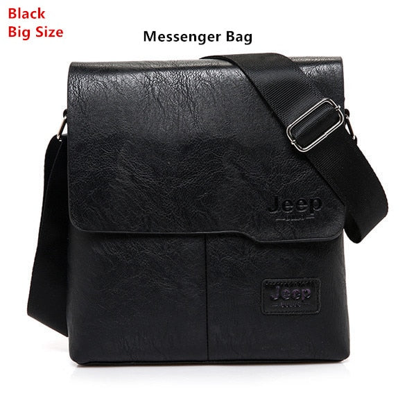JEEP BULUO Man's Bag 2PC/Set Men Leather Messenger Shoulder Bags