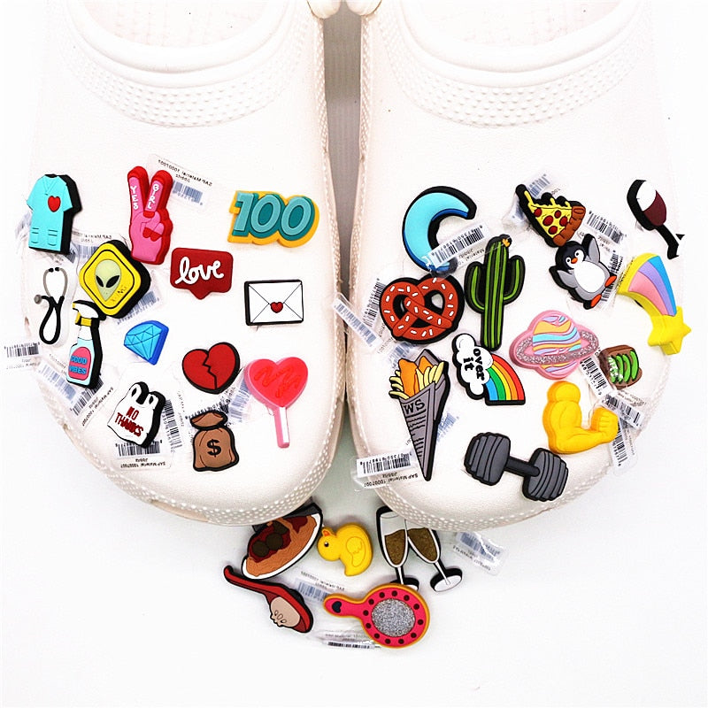31 Kinds of Fitness Medical Food Shoe Charms Accessories